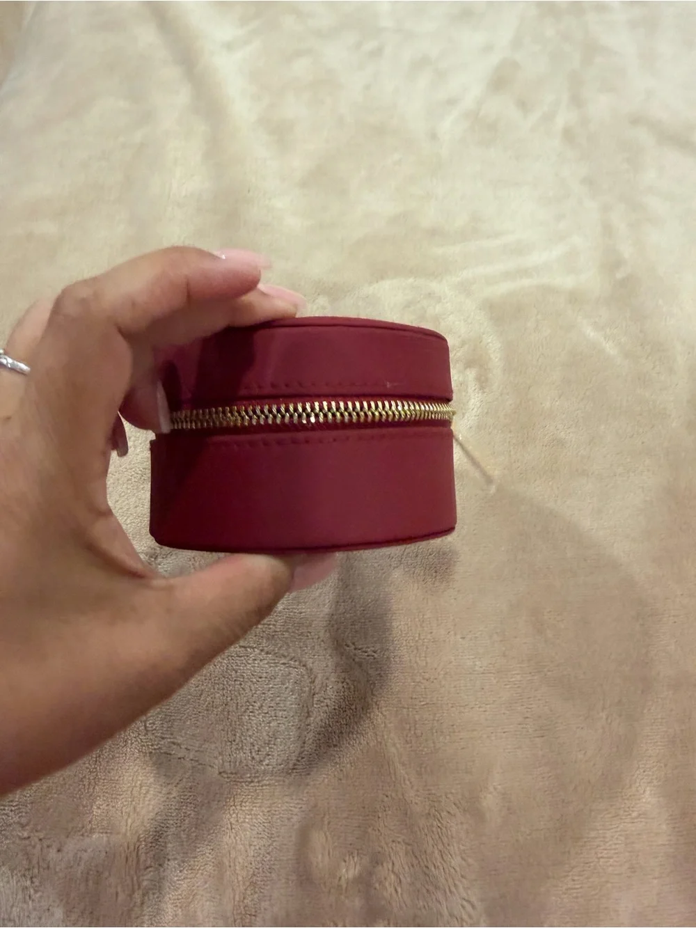 Dolce & Gabbana Burgundy Ring Travel Compact Case